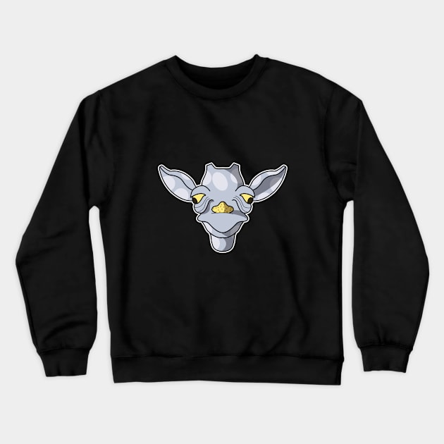 cute silver baby giraffe face Crewneck Sweatshirt by dwalikur